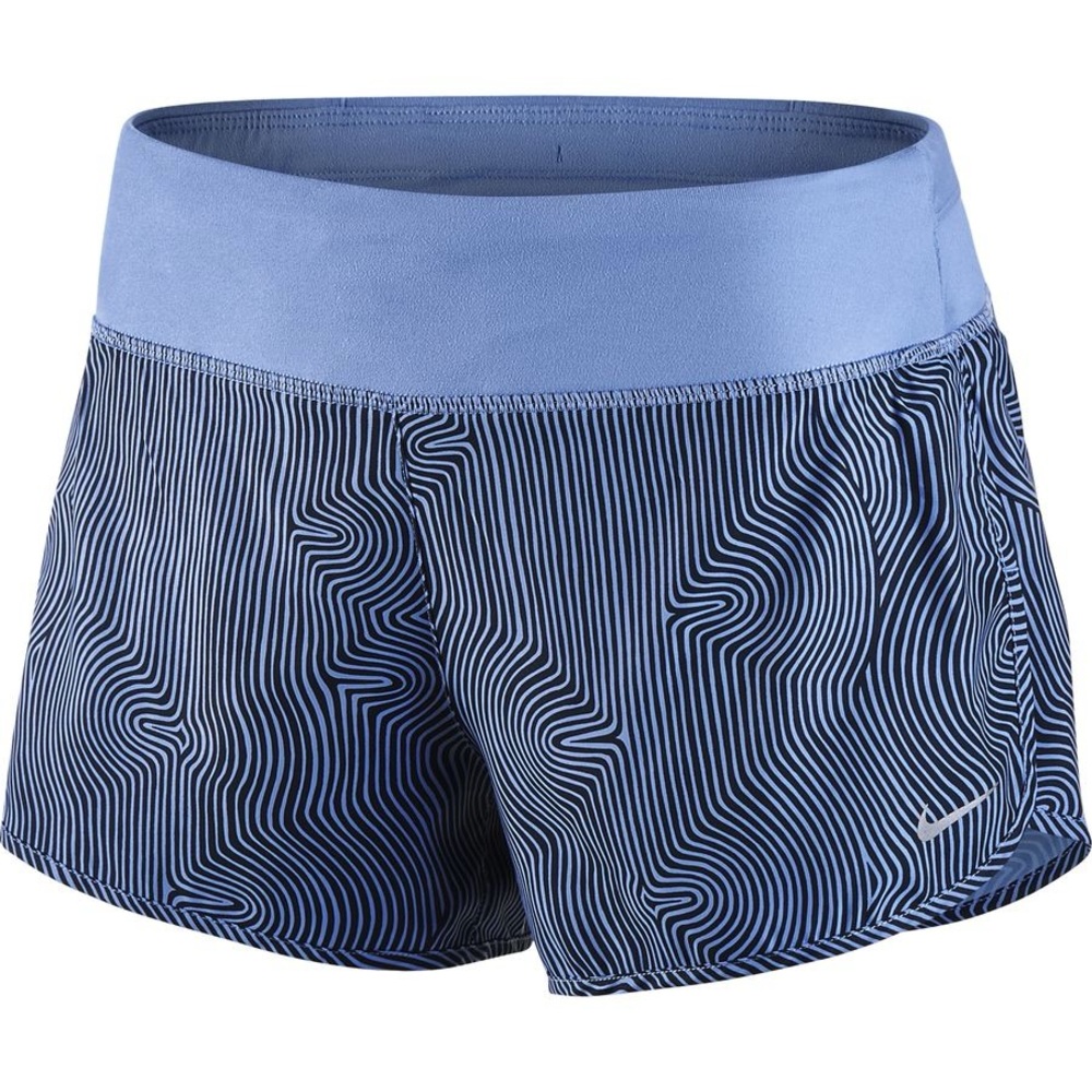 Nike Women's Blue Striped Shorts